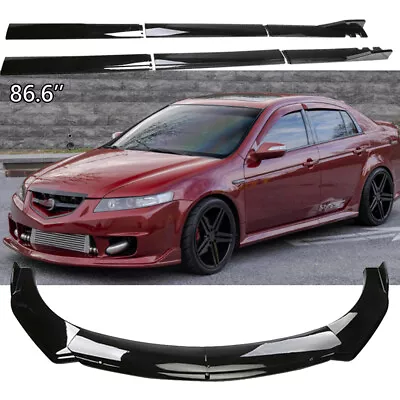 Car Front Bumper Lip Body Kit Spoiler Splitter For Acura TL 86.6  Side Skirt • $185.99