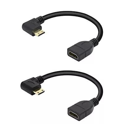 90 Degree Mini HDMI To HDMI Cable 15CM High Speed Right Angle HDMI Extension ... • $18.48