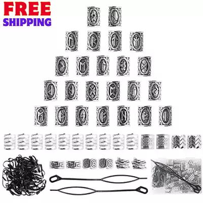 76 PCS Viking Hair Beads For Mens Accessories Hair Jewelry Beard Beads For Hair • $12.79