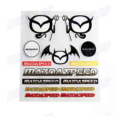 Small 14pcs MS Mazda Speed Small Reflective Decal Sticker Window Vinyl For MAZDA • $5.99