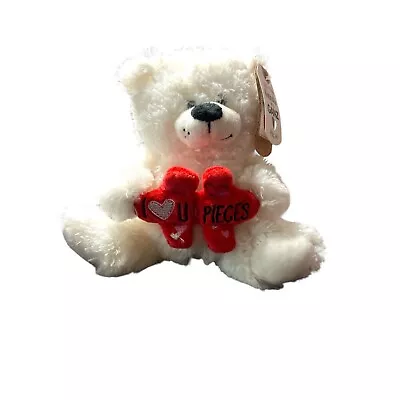 Ganz Get Your Hands On A Ganz Hug Me White Teddy Bear Love You To Pieces HV9502 • $9