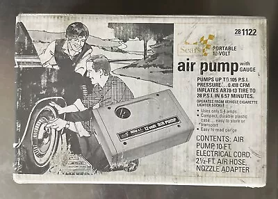 Vintage Sears Air Compressor With Box. Brand New Never Used 60s Era • $69.99