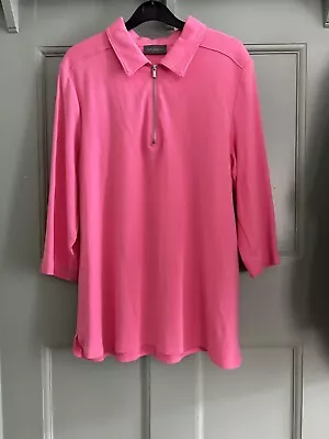 Ruth Langford Pink Casual Zip Up Top UK Size 18 Worn Once  • £5