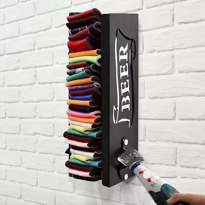 Koozie Holder Storage Wall Mount Bottle Opener Holds 25 Koozie’s • $49.99