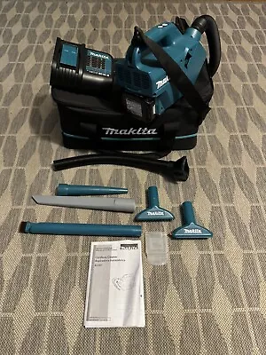 Makita XLC07 18 V Cordless Canister Vacuum Barely Used All Tools Battery Bag! • $165