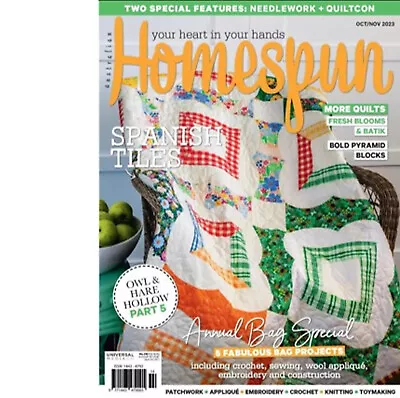 Homespun Magazine Issue #24.5 [Oct/Nov'23] Inc P&P • £6.99