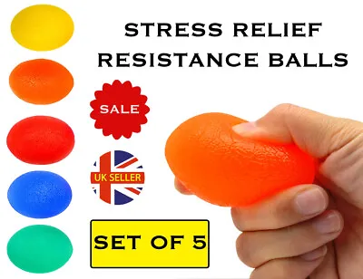 Hand Grip StrengthenerFinger ExerciserSilicone Stress Balls For Adults • £10.49