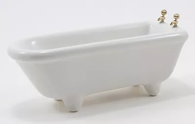 Dollhouse Miniatures 1:12 Scale Bathtub White #CLA10550 • $11.49