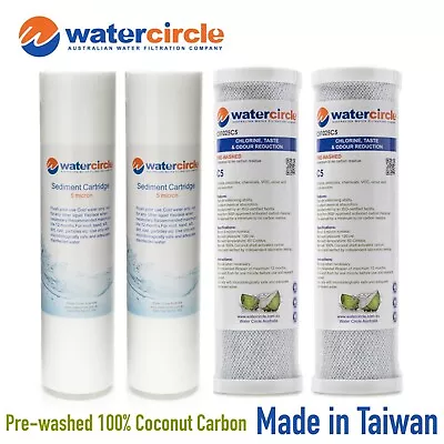 $34.95 • Buy 2 X 5 Micron (carbon+sediment) Water Filter Cartridges 10  X 2.5  NSF Approved