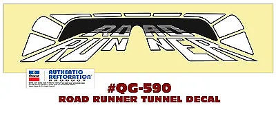$67.50 • Buy Qg-590 1975 Plymouth Road Runner - Deck Lid Tunnel Decal