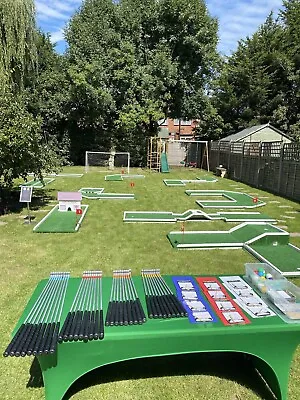 HIRE Full 9 Hole Mini Golf For Weddings Events Partys Crazy Putting Course Putt • £50