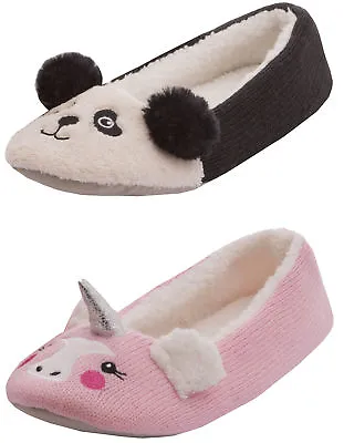 $23.58 • Buy Ladies Novelty Ballet Slippers ~ Panda Or Unicorn