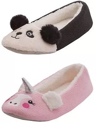 Ladies Novelty Ballet Slippers ~ Panda Or Unicorn • $63.90