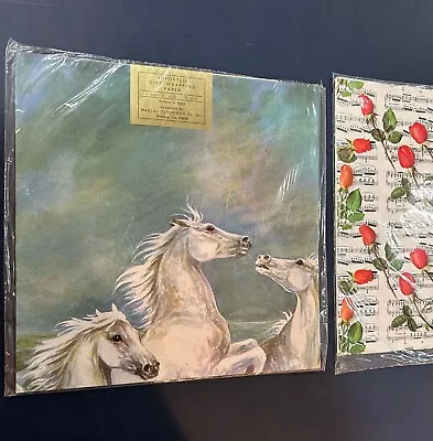 Vintage LOT Marcel Schurman Gift Wrap Roses Horse Still Sealed • $16.99