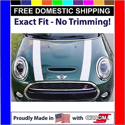 White With Custom Color Border Hood Stripes For Your Mini Cooper  2014 - Current • $33