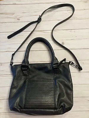 Vans Black Faux Leather Purse Crossbody Bag Pockets Lined • $25