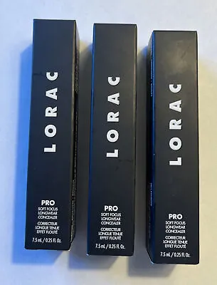 3 Pack- LORAC PRO Soft Focus Longwear Concealer- 2 Med Dark 15.5 + 1 DARK 0.25oz • $16.98