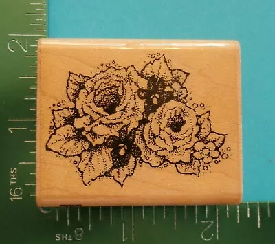 VICTORIAN ROSES Flower Rubber Stamp By Stampendous E104 • $3.56