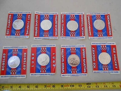  rare Set 8 New Medallion 1998 Nagano General Mills Usa Olympics Nip Coin Token • $7.99