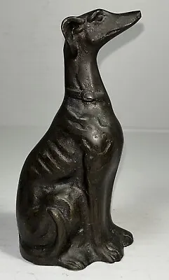 Dark Patina Bronze Greyhound Whippet Dog Figure Statue Sculpture • $40