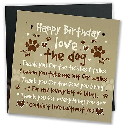Funny Rude Birthday Card Mum Dad Wife Friend Daughter Sister DOG PRESENT Plaque • £3.79