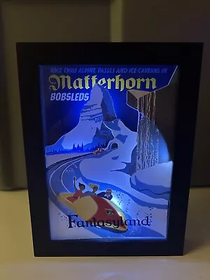 Matterhorn Mountain Bobsleds Disneyland Picture 3D Light Art Display • $20