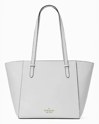 Kate Spade Becca Large Tote Light Gray Saffiano KA758 Stone NWT $359 Retail FS Y • $219.08