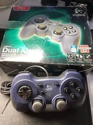 Logitech Dual Action PC Wired Controller Gamepad - Dark Blue • £17