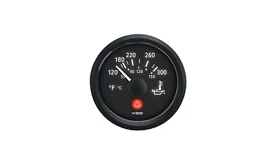 Vdo Marine 2-1/16 In. Viewline Onyx 300f/150c Electric Oil Temp Gauge Black • $59.99