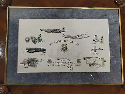 Air Force MacDill Tampa Florida 6th Logistics Print Signed Berryhill 16/600 Vtg  • $34.99