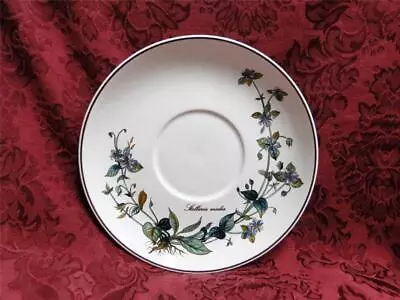 Villeroy & Boch Botanica Flowers Brown Trim: Jumbo Saucer Only 7.5  No Cup • $10.50