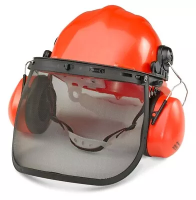 Chainsaw Helmet Hard Hat Protective Mesh Shield Visor Ear Defenders Forestry Kit • £29.99