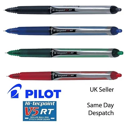 £1.99 • Buy Pilot V5 RT Hi-Tecpoint Retractable Liquid Ink Rollerball Pen 0.5mm Black Blue 