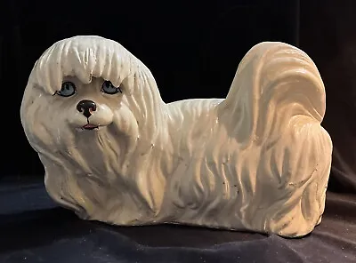 Vintage Dog Statue Marwal Inc Glaze Maltese • $59.99