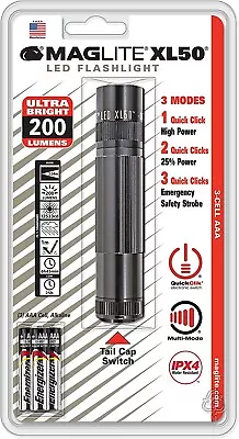 MagLite XL50 S3096 LED 3 Cell AAA Flashlight Gray Synthetic Pocket Size NEW • $48.55