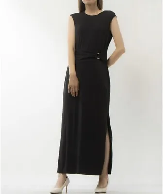 Ralph Lauren Women’s Sleeveless Maxi Dress Side Slit Black Size 18 NWT • $68