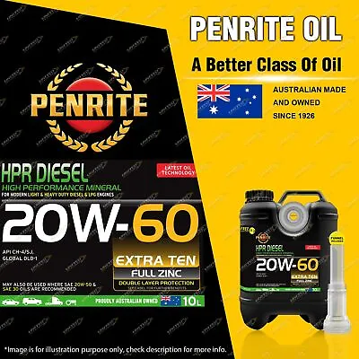 Penrite Premium Mineral HPR Diesel 20W-60 Engine Oil High Performance 10L • $124.03