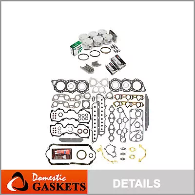 Full Gasket Set Bearings Pistons Fit 87-95 Nissan Maxima 300ZX Pathfinder 3.0L • $229.99