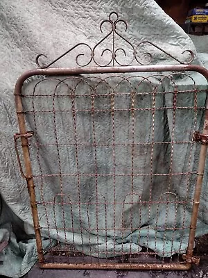 Vintage Metal Garden Gate Wire Metal Gate Twisted Wire Vintage Gate Opener 36x44 • $300