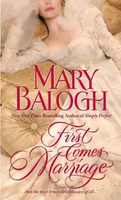 First Comes Marriage (Huxtable Quintet) By Balogh Mary Good Book • $3.65