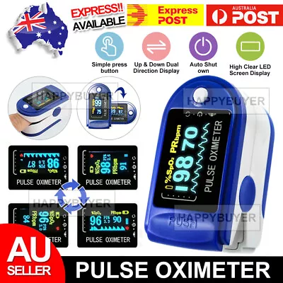 Professional Finger Pulse Oximeter Blood Oxygen Saturation Heart Rate Monitor AU • $11.95