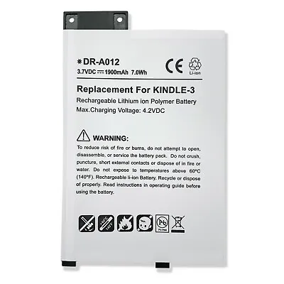 $15.09 • Buy Replacement Battery For Amazon Kindle 3 3G Ⅲ Keyboard Graphite D00901 EReader