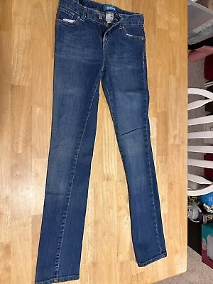 Old Navy Jeans Girls Size 14 Slim Skinny Med Wash W/waist Expanders • $7.49