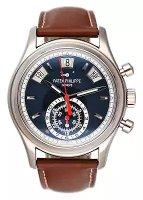 Patek Philippe Complications Annual Calendar 5960G Blue Dial Mens Watch Box Pape • $57748.95