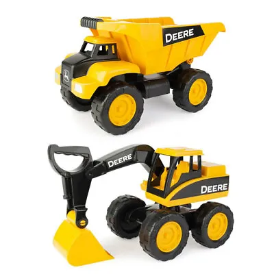 John Deere 38cm Big Scoop Excavator W/ Construction Dump Truck Kids Toys/3y+ YL • $66.95