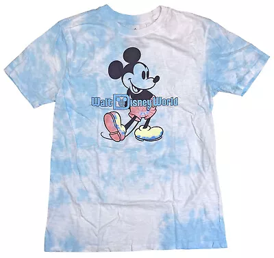 Disney Mickey Mouse Walt Disney World Men's Light Blue Tie Dye T-Shirt Big/Tall • $17.99