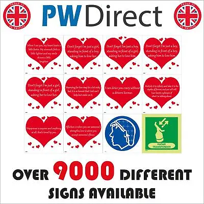 £7.95 • Buy Marine Hygiene Signs SART Search Rescue Red Hearts Love Relationship G361SQ