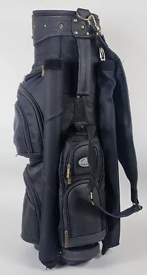 MIZUNO Vintage 6 Way Golf Staff / Cart Black Bag With Rain Hood Covers • $99.95