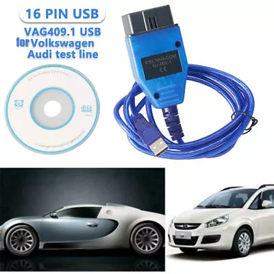 VAG-COM 409.1 Interface Test Line For VW For Audi OBD2 KKL CH340 AUB Cable • $13.69