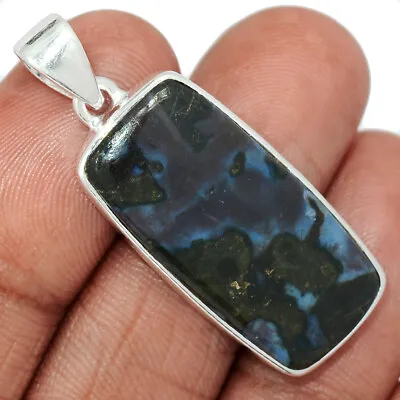Natural Mystic Merlinite Crystal - Madagascar 925 Silver Pendant Jewelry CP34129 • $18.99